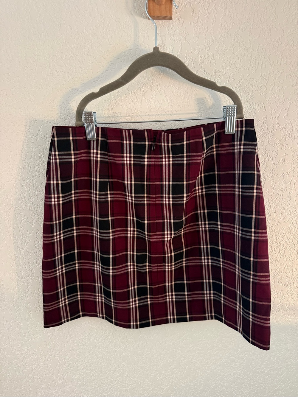 Sunday Best Burgundy Plaid Mini Skirt
